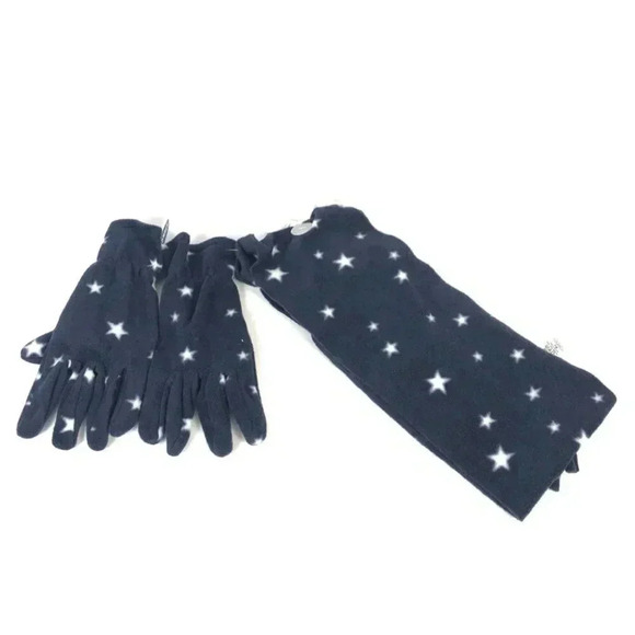 Old navy star print  mittens and scarf set L-XL - Picture 3 of 5
